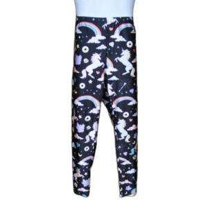 HDE Unicorn Leggings, JR XXL, Rainbow, Burgers, Donut